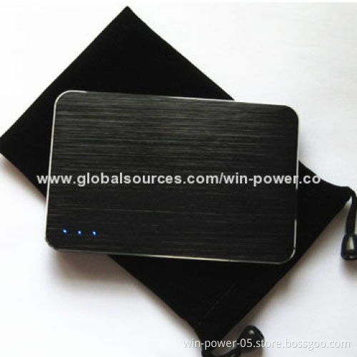 Portable Mobile Phone Charger, 6,000mAh High-capacity Li-ion Battery/LED to Display Charging Status